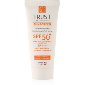 تصویر کرم ضد آفتاب وضد پیری (پوست خشک تا نرمال)تراست Sunscreen moisturizing & anti aging trust SPF 50