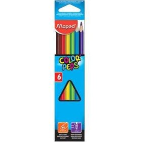 تصویر مداد رنگي 6 رنگ مپد مدل کالر پپس کد 832002 ا Maped Color Peps 6 Color Pencil 832002 Maped Color Peps 6 Color Pencil 832002