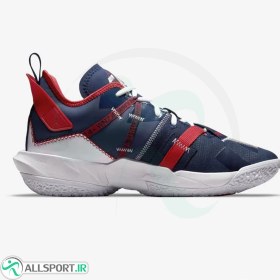 تصویر کفش بسکتبال نایک جوردن طرح اصلی Nike Jordan Why Not Zero4 Blue Red 