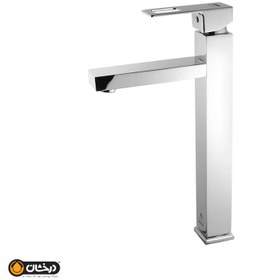 تصویر شیر روشویی جزیره کروم Chrome island faucet