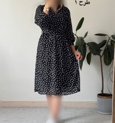 تصویر سرمه کالکشن - پیراهن حریر سرمه سری 15 