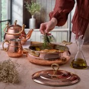 تصویر قابلمه برنج مسی امسان تپه باستانی 20 سانتی ارسال 7 روز کاری