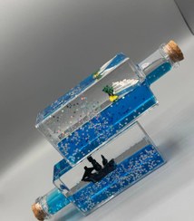 تصویر دکوری بطری کشتی معلق دزدان دریایی 