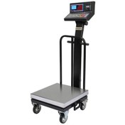 تصویر باسکول محک 200 کیلویی 13000 پلاس چاپگردار سینی استیل چرخدار 