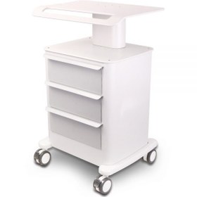 تصویر ترالی پزشکی کشودار سه طبقه پلاستیک فشرده Medical trolley 