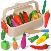 تصویر اسباب بازی برشی مگنتی ست چوبی 