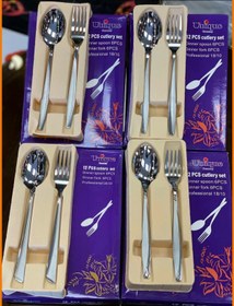 تصویر قاشق و چنگال استیل یونیک ۱۲ پارچه مناسب ۶ نفر 