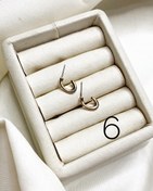 تصویر گوشواره های آبکاری طلا - ۶ gold enamel earrings