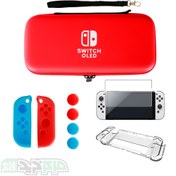 تصویر پک لوازم جانبی نینتندو سوییچ OLED رنگ قرمز ا Nintendo Switch OLED Accessory Pack - Red Nintendo Switch OLED Accessory Pack - Red