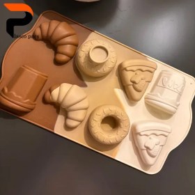 تصویر قالب کاپ کیک سیلیکونی طرح دونات 8 تایی 
