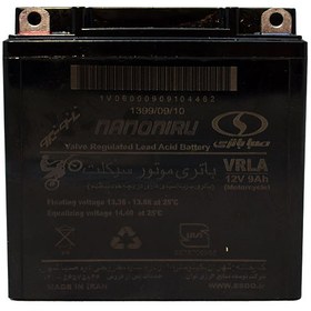 تصویر باتری موتورسیکلت صباباتری مدل 12V9AH (پالس،آپاچی،تریل) 