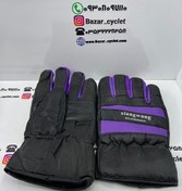 تصویر دستکش انواع موتور سیکلت برزنتی رنگ بنفش 