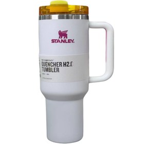 تصویر تراول ماگ طرح استنلی دسته دار Stanley quencher  حجم 1.8 لیتر Stanley quencher travel mug with handle  1.8 liter capacity