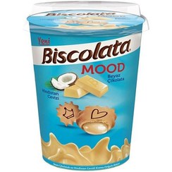 تصویر بیسکویت لیوانی بیسکولاتا با طعم نارگیل وزن 125 گرم Biscolata Mood Hindistan Cevizi 125 g