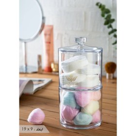 تصویر استند گوش پاک کن و پد و پنبه آرایشی استوانه ای اورجینال 