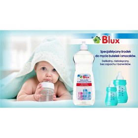 تصویر مایع استریل شیشه شیر 1 لیتری بلوکس Blux Liquid for washing bottles and teats 1L