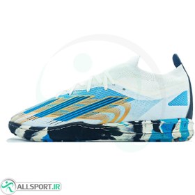 تصویر کفش چمن مصنوعی آدیداس مسی Adidas Messi Crazy Fast White Blue 