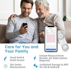 تصویر مانیتور قلب قابل حمل ECG شخصی Wellue DuoEK-S 