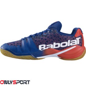 تصویر کفش بدمینتون بابولات Babolat Shadow Tour Men Estate Blue and Orange 