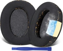 تصویر جایگزینی بالشتک های Earpads SOULWIT برای هدفون حذف نویز باس اضافی Sony WH-XB910 XB910N، برای هدست بی سیم WHXB910N سونی، پدهای گوش با فوم عایق صدا - XB910 CG طلای سیاه - ارسال 20 روز کاری SOULWIT Earpads Cushions Replacement for Sony WH-XB910 XB910N Extra Bass Noise Cancelling Headphones, for Sony WHXB910N Wireless Headset, Ear Pads with Noise Isolation Foam - XB910 CG Black Gold