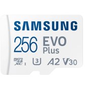 تصویر کارت حافظه microSDXC سامسونگ مدل EVO PLUS U3 A2 V30 استاندارد UHS-I ظرفیت 256 گیگابایت SAMSUNG EVO PLUS U3 A2 V30 256G 256GB A2, Class 10, U3, V30 130MB/s 30MB/s