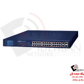 تصویر سوئیچ Planet FGSW-2622VHPبا 24 پورت +10/100POE و 2 پورت گیگ سوئیچ Planet FGSW-2622VHPبا 24 پورت +10/100POE و 2 پورت گیگ