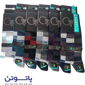 تصویر جوراب مردانه ساقدار طرحدار کلونت - Clevent c1217 