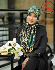 تصویر روسری توییل سبز کد C25200 
