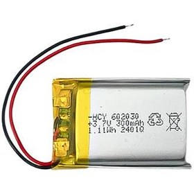 تصویر باتری لیتیوم پلیمر ۳.۷ ولت مدل 602030 ظرفیت ۴۰۰ میلی آمپر 