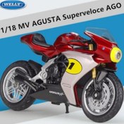 تصویر ماکت موتور MV AGUSTA SUPERVELOCE فلزی 1/18 ماکت موتور ولی مدل MV AGUSTA SUPERVELOCE AGO