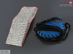 تصویر جادعایی کیف چرم طبیعی همراه با حرز امام جواد دست نویس بر پوست آهو کد 89180 