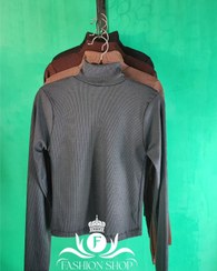 تصویر بلوز یقه اسکی آستین بلند 