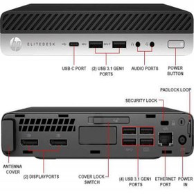 تصویر HP EliteDesk tiny G3 stock i5 6500T/8GB/256 M.2/Intel 