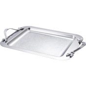 تصویر سینی پذیرایی استیل سلینا مدل برگ کد 9213 سایز بزرگ 