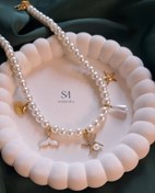 تصویر گردنبند مرواریدی دریایی کد ۱۳۶ 