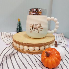 تصویر ماگ درپیچی لاو رنگی 