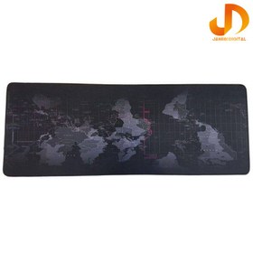 تصویر ماوس پد طرح نقشه Grey Globe 40*90 Grey Globe Gaming Mat