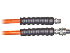 تصویر شیلنگ 700 بار با یکسر کوپلینگ نری 3/8 - 1.8متر / قرمز 700BAR HOSE WITH MALE COUPLING