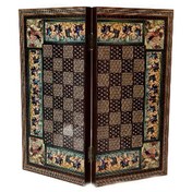 تصویر شطرنج و تخته نرد مدل چاپی کد 506 با مهره و تاس چوبی 