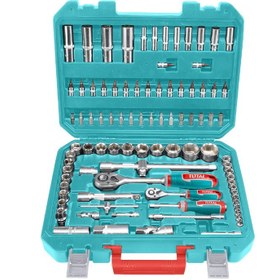 تصویر جعبه بکس 1/2 و 1/4 توتال94 پارچ مدل THT421942 socket set