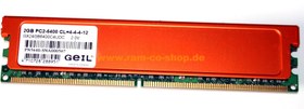 تصویر رم کامپیوتر ژل ظرفیت 2GBکلاس DDR2 فرکانس 8500 PC Ram Geil DDR2 800 2GB