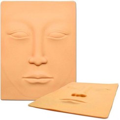 تصویر پوست تمرین تتو صورت سیلیکونی سه بعدی | پوست مصنوعی کامل چهره 3D Full Face Silicone Tattoo Practice Skin - Hyper Realistic PMU Training Mannequin for Microblading, Eyeliner & Lips