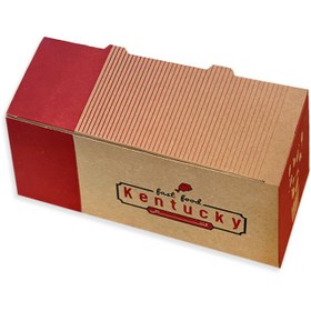 تصویر جعبه مرغ سوخاری یا کنتاکی دو رنگ چاپ 