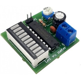 تصویر ماژول صوت سنج LED VU meter برد صوت سنج-اکولایزر نوری-بارگراف