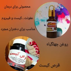 تصویر خواص روغن چهلگیاه و قرص کیست دناطب رفع عفونت های چسبیده به دیواره رحم رفع کیست و فیبروم رفع ترشحات بد بو ضدعفونی کننده واژن مناسب برای دختران مجرد کاملا گیاهی وتضمینی کیفیت برتر تنها برند معتبر در عرضه محصولات بهداشتی ودرمانی . 