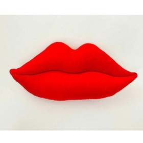 تصویر بالش عروسکی لب سایز42×28 