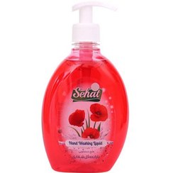 تصویر مایع دستشویی معمولی شفاف شقایق 500 میل صحت Sehat Poppy Flower Handwashing Liquid 500ml