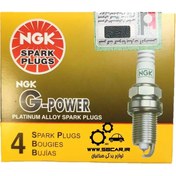 تصویر شمع پایه بلند سوزنی پلاتینیوم NGK ژاپن اصلیGPOWER دارای لیبل وارد کننده 