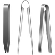 تصویر وکتور سه انبر فلزی – زغال – جداسازی زمینه سفید 