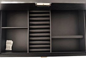 تصویر جعبه شیشه ایساعت و بدلیجات -نگهدارنده ای منحصر بفرد Glass and Rhinestone Box - A Unique Holder